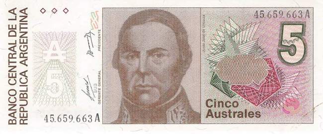 Argentinien p324a 5 Australes 1985